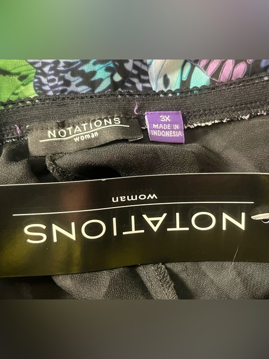 Notations Multicolor Butterfly A-Line Skirt Size 3X NWT New - Picture 3 of 4